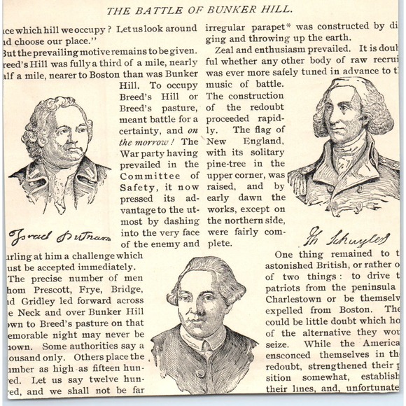 Plan of the Battle of Bunker Hill Map c1890 Victorian Print AE8-CH2 - Picture 2 of 2